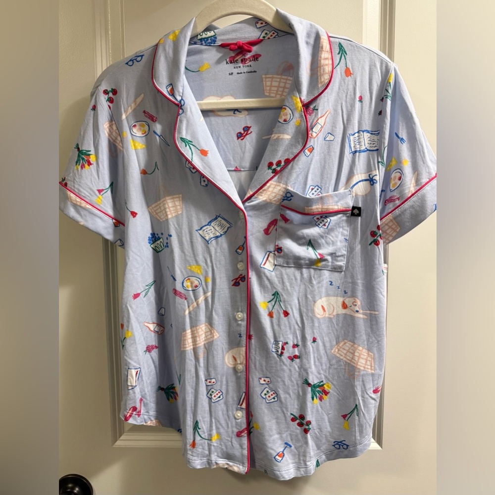 Kate Spade 2 Piece Pajama Park Picnic size Small NWT - Picture 3 of 8